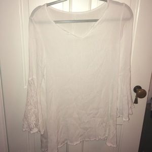 White swimsuit cover up